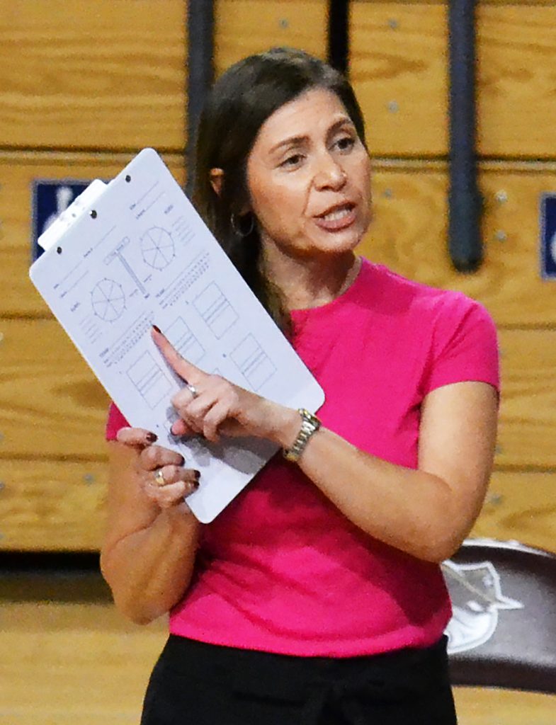 Volleyball coach action portrait