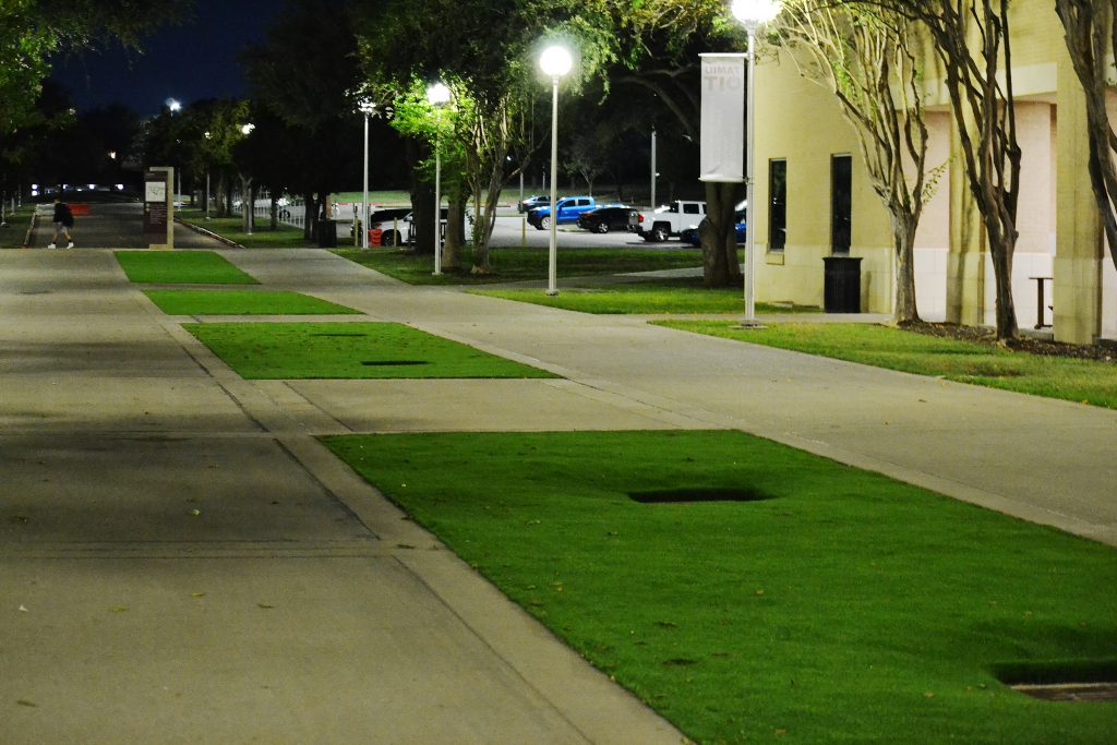 Artificial turf on campus