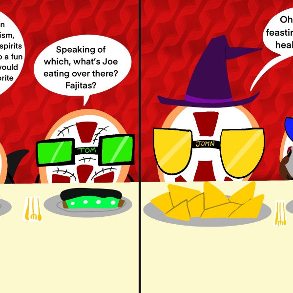 FEATURES: COMIC STRIP: Pizza Bagels in Halloween Feast