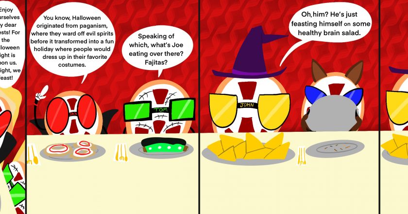 FEATURES: COMIC STRIP: Pizza Bagels in Halloween Feast